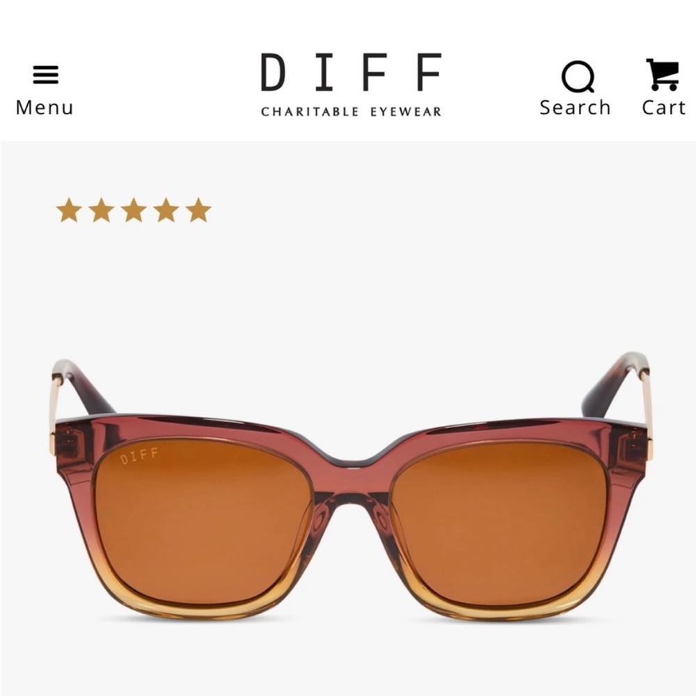 DIFF Charitable Eyewear Bella XS Clayton Brown sunglasses